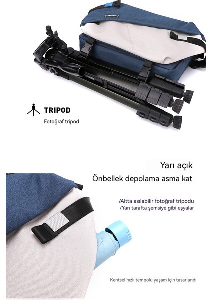 Erkek Çapraz Omuzlu Büyük Kapasiteli Tek Omuzlu Sürüş Çantası (Yurt Dışından)