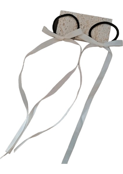 2pc Moda Çıkarılabilir Çok Kullanımlı Şerit Yay Kadınlar Için Yüksek Elastikiyet Saç Bağları Kızap Ponytail Tutucu Saç Halk Aksesuarları Hediye Renk: 2pc Bej (Yurt Dışından)