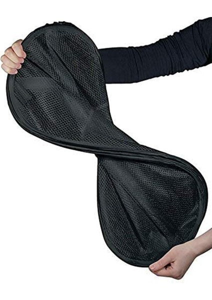 Açılır Çamaşır Sepeti (2 Adet) Katlanır Açılır File Sepet Saplı Kirli Çamaşır Sepeti(Siyah) (Yurt Dışından) fırsatları