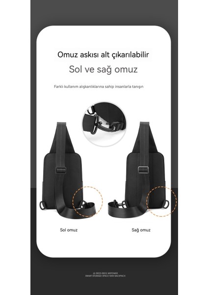 Minimalist Erkek Çapraz Omuz Tek Omuz Büyük Kapasiteli Çapraz Omuz Çantası (Yurt Dışından)