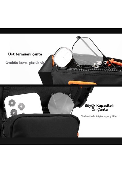 Açık Spor Bisiklet, Rahat Rahat Erkek Büyük Kapasiteli Tek Omuzlu Çapraz Omuz Çantası (Yurt Dışından)