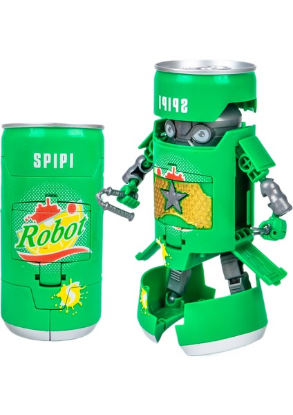 Soda Kutu Dönüşüm Robot Samuray Yaratıcı Oyuncak Modeli (Yurt Dışından)