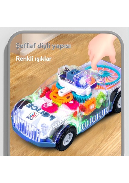 Çocuklar Evrensel Dişli Şeffaf Gövde Araba Oyuncak (Yurt Dışından) modelleri
