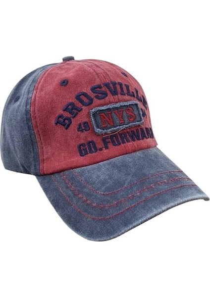 Kadınlar Için Yaz Kovboy Retro Beyzbol Şapkası Yumuşak Üst Harfli Yıkanmış Ördek Gagası Şapkası Geniş Siperlikli Büyük Baş Çevresi Küçük Şapka (Yurt Dışından)