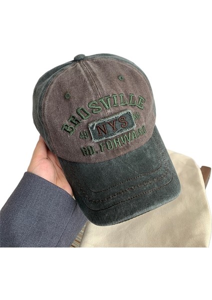 Kadınlar Için Yaz Kovboy Retro Beyzbol Şapkası Yumuşak Üst Harfli Yıkanmış Ördek Gagası Şapkası Geniş Siperlikli Büyük Baş Çevresi Küçük Şapka (Yurt Dışından)