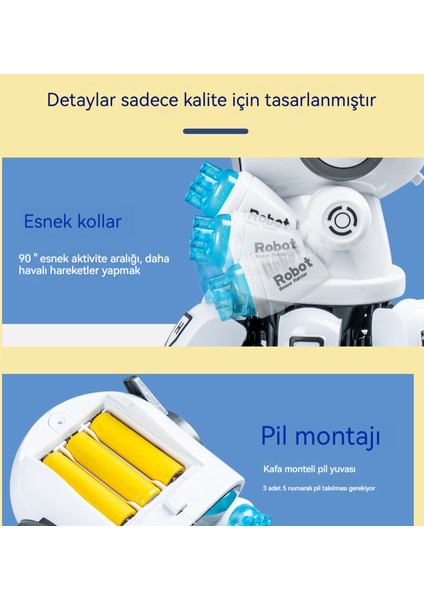 Altı Pençeli Akıllı Robot Işık Ses Efektleri Çocuklar Için Eğitici Oyuncaklar (Yurt Dışından) modelleri