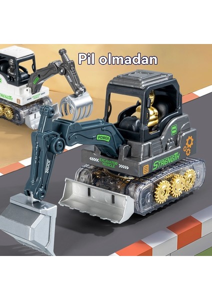 Çocuk Atalet Sürüş Dişli Mühendislik Araba Hareketli Ekskavatör Oyuncak (Yurt Dışından)
