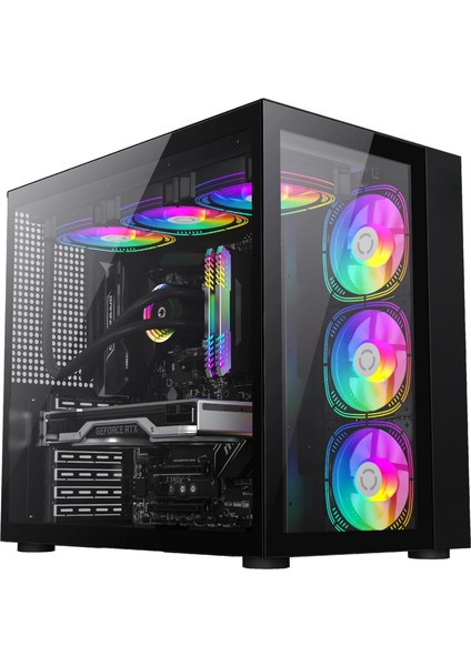 GamePire Ryzen 5 5600 360MM Sıvı Soğutma 16GB Ddr4 512 GB Nvme Rtx 4060 8gb Siyah Gaming Hazır Sistem
