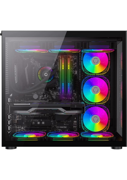 GamePire Ryzen 5 5600 360MM Sıvı Soğutma 16GB Ddr4 512 GB Nvme Rtx 4060 8gb Siyah Gaming Hazır Sistem