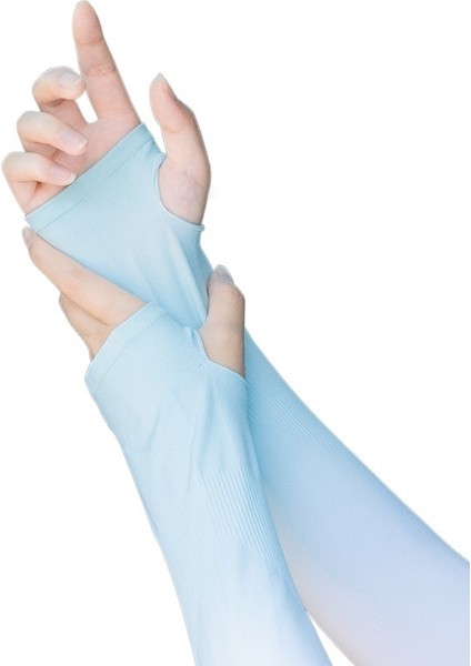 Yaz Buz Ipek Kollu Degrade Renk Güneş Kremi Buz Kollu Kadın Ins Moda Ince Anti-Ultraviyole Koruma Sürüş ve Binicilik Serin (Yurt Dışından)