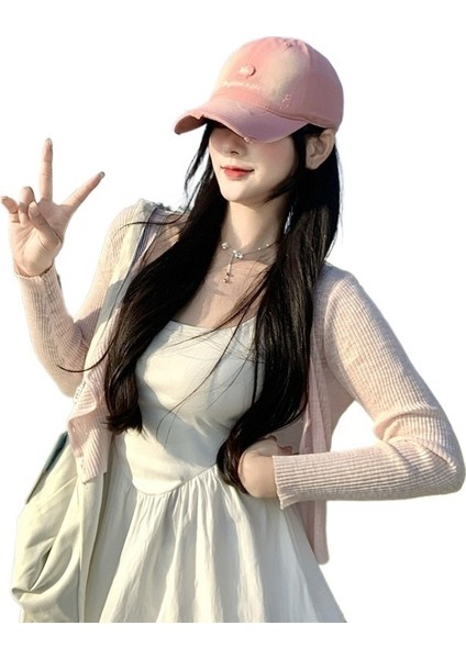 Yaz Için Degrade Şeker Rengi Büyük Baş Çevresi Beyzbol Şapkası Tatlı Peri Tarzı Seyahat Güneş Koruması Yüz Küçük Işlemeli Ördek Gagası Şapkası (Yurt Dışından) modelleri