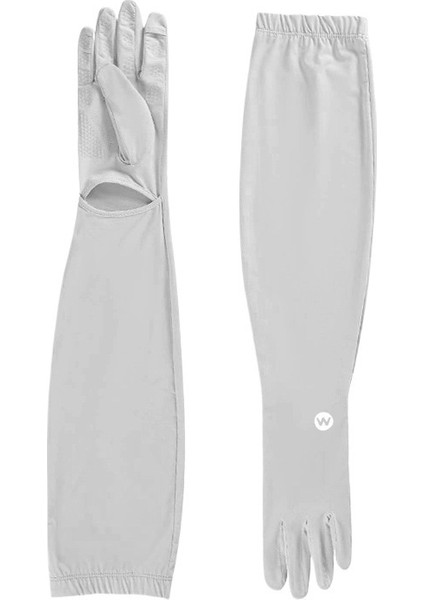 Kadınlar Için Yaz Güneş Koruma Kollukları Uv Korumalı Buz Ipek Eldivenler Sürüş Için Kaymaz Dokunmatik Ekran Güneşlik Uzatılmış Kol Kollu Dış Mekan (Yurt Dışından)