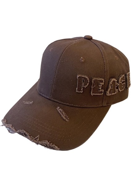 Kadınlar Için Yaz Yıkanmış Eski Beyzbol Şapkası Harf Işlemeli Spor Güneş Şapkası Yuvarlak Üst Rahat Şapka (Yurt Dışından)