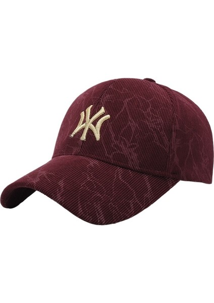 Kadınlar Için Çok Yönlü Şapka Yeni Bahar Nakış Sert Üst Beyzbol Şapkası Ince Kadife Baskılı Harf Ördek Gagası Şapkası (Yurt Dışından)