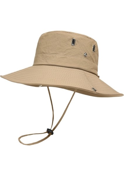 Four Seasons Yeni Balıkçı Şapkası Kamp Bağcıklı Güneş Koruması Açık Hava Dağcılık Balıkçı Şapkası Kovboy Şapkası Evrensel Erkek (Yurt Dışından)