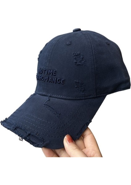 Kadınlar Için Harflerle Işlenmiş, Yüzü Daha Küçük, Daha Büyük ve Daha Geniş Gösteren, Yıkanmış Pamuklu Ördek Gagası Şapkalı, Yumuşak Üstlü Güneş Şapkası (Yurt Dışından)