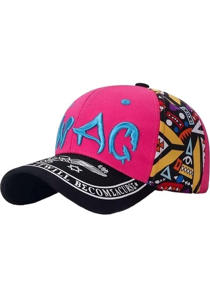 Yeni Stil Baskılı Şapka Kadın Beyzbol Şapkası Hip-Hop Sokak Modası Harf Nakış Açık Hava Güneş Şapkası (Yurt Dışından)