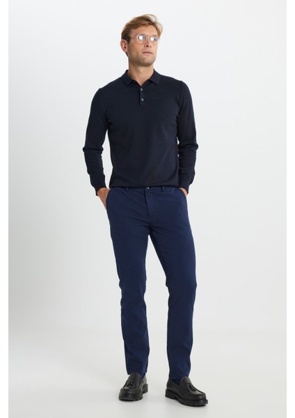 Slim Fit Dar Kesim Pamuklu Esnek Armürlü Yan Cep Pantolon fırsatları