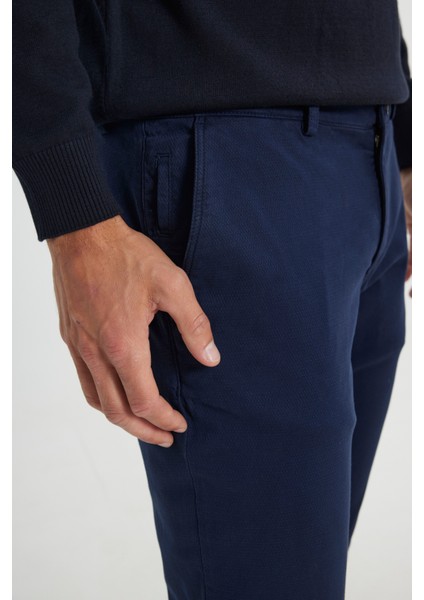 Slim Fit Dar Kesim Pamuklu Esnek Armürlü Yan Cep Pantolon indirimleri
