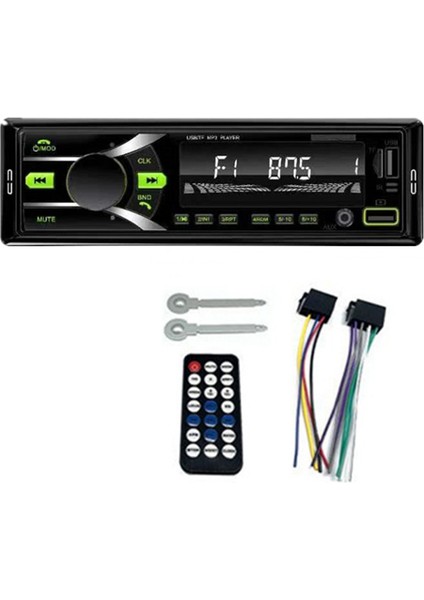Araba 7 Renkli Işıklar Fm Radyo Araba Bluetooth 12V Mp3 Çalar Takılabilir Kart U Disk Multimedya Radyo (Yurt Dışından)