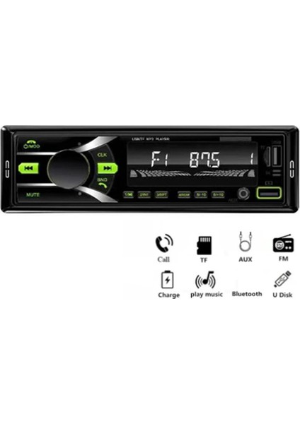 Araba 7 Renkli Işıklar Fm Radyo Araba Bluetooth 12V Mp3 Çalar Takılabilir Kart U Disk Multimedya Radyo (Yurt Dışından)