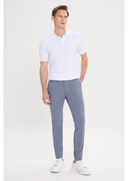 Slim Fit Dar Kesim Yan Cepli Pamuklu Esnek Armürlü Pantolon modelleri