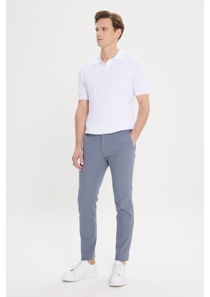 Slim Fit Dar Kesim Yan Cepli Pamuklu Esnek Armürlü Pantolon fırsatları