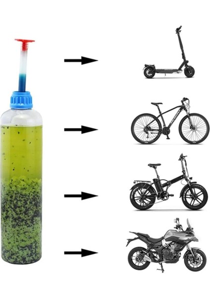 Patlak Önleyici Scooter, Bisiklet, Elektrikli Bisiklet Lastik Sıvısı - Partikül Etkili,