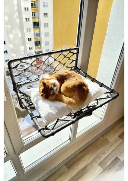 Katlanır Kedi Köpek Cam Yatağı, El Yapımı Vantuzlu Kedi Köpek Cam Hamağı, 45CM*35CM fiyatları