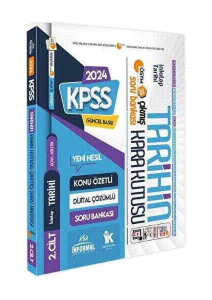 KPSS Tarihin Kara Kutusu 2. Cilt Dijital Çözümlü Konu Özetli ÖSYM Çıkmış Soru Havuzu Bankası