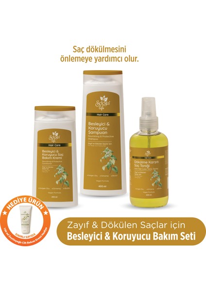 Isırgan Otu ve Ginseng Özlü 3'lü Saç Bakım Seti - Zayıf ve Dökülen Saçlar Için Bakım Seti