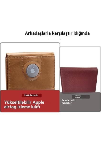 Hakiki Deri Bayan Paraları Çok Fonksiyonlu Mini Bozuk Para Cüzdanı (Yurt Dışından)