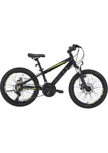 Cooper Çocuk Bisikleti 30 cm Hd 24 Jant 21 Vites Mat Siyah Sarı
