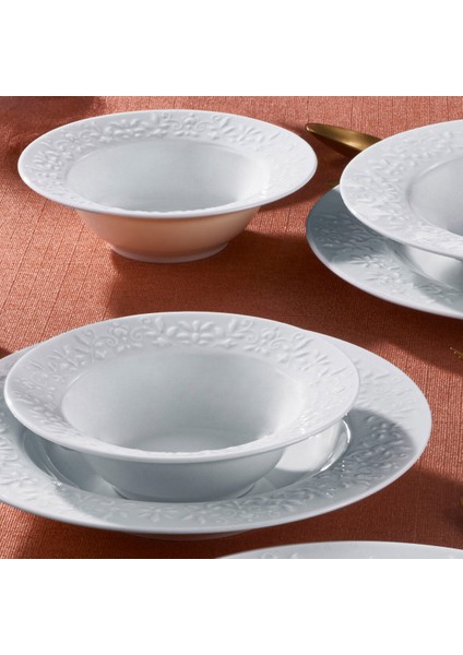 Dilruba 18 Parça 6 Kişilik Yemek Takımı Rölyefli fiyatları