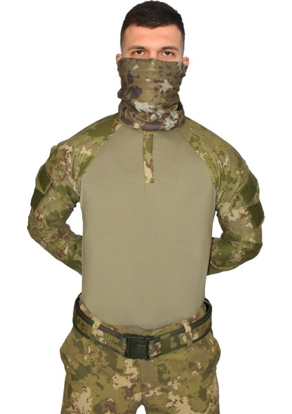 Tsk Piyade Askeri Kamuflaj Combat Tişört