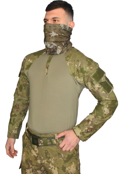 Tsk Piyade Askeri Kamuflaj Combat Tişört