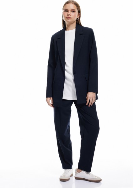 Pamuklu Uzun Kollu Bisiklet Yaka Basic Tişört