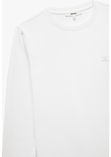 Pamuklu Uzun Kollu Bisiklet Yaka Basic Tişört indirimleri