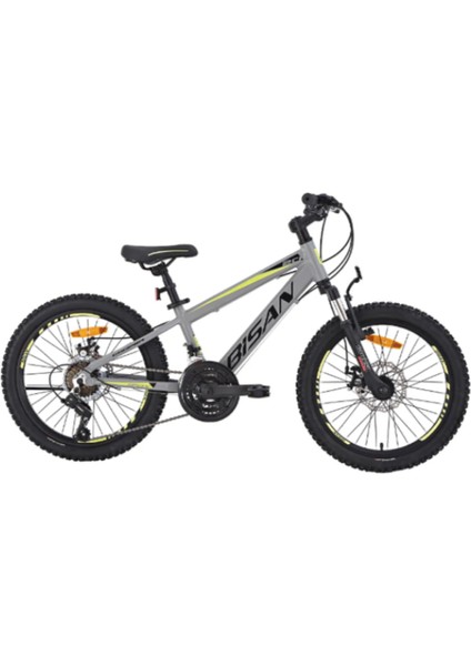 Cooper Çocuk Bisikleti 30 cm Hd 24 Jant 21 Vites Açık Gri Siyah Sarı