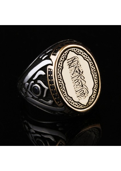 925 Ayar Gümüş Kelime-I Tevhid Yazılı Erkek Yüzük fiyatları