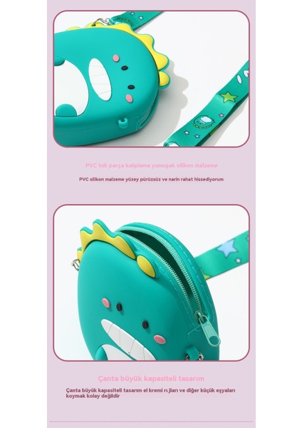 Sevimli Sevimli Çizgi Film Üç Boyutlu Küçük Dinozor Kayış Öğrenci Taşınabilir Bozuk Para Cüzdanı (Yurt Dışından) fiyatları