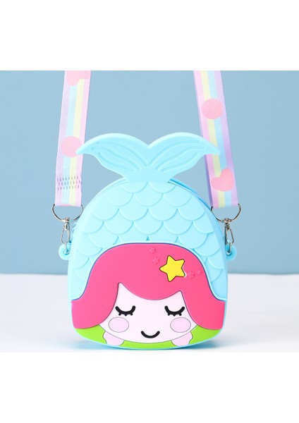 Yeni Çocuk Sevimli Denizkızı Çapraz Gökkuşağı Bozuk Para Cüzdanı (Yurt Dışından)