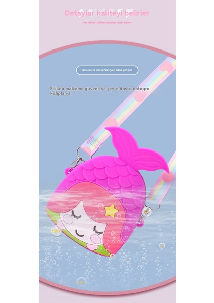 Yeni Çocuk Sevimli Denizkızı Çapraz Gökkuşağı Bozuk Para Cüzdanı (Yurt Dışından) fırsatları