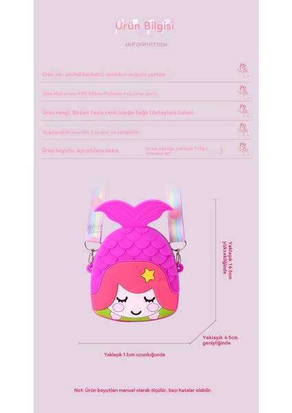 Yeni Çocuk Sevimli Denizkızı Çapraz Gökkuşağı Bozuk Para Cüzdanı (Yurt Dışından) indirimleri