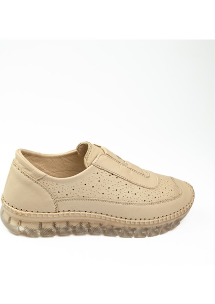 059 Bej Deri Günlük Kadın Ayakkabı fiyatları