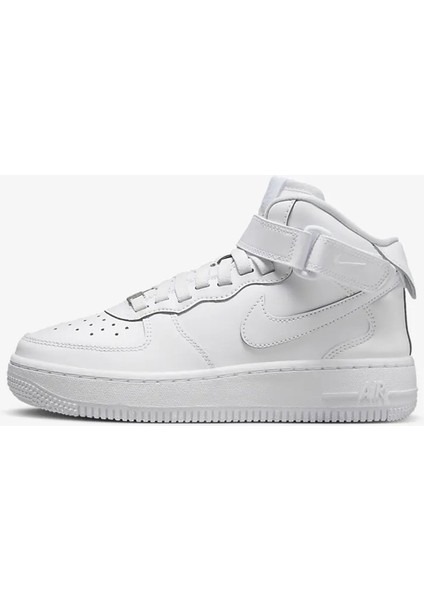 Air Force 1 Mid Leather Sneaker Deri Günlük Spor Ayakkabı Beyaz modelleri
