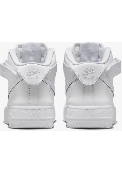 Air Force 1 Mid Leather Sneaker Deri Günlük Spor Ayakkabı Beyaz fırsatları