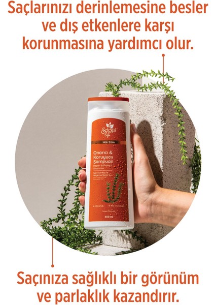 Atkuyruğu Bitki Özü ve Provitamin B5 Özlü Onarıcı & Koruyucu Şampuan - Işlem Görmüş ve Yıpranmış Saçlar Için Şampuan 400 ml