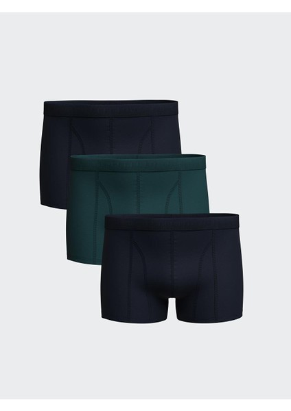 Standart Kalıp Pamuklu Esnek Erkek Boxer 3'lü