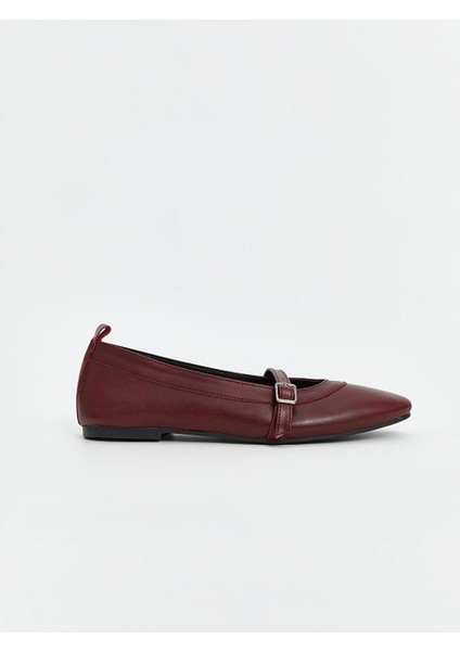 Deri Görünümlü Kadın Babet Ayakkabı fiyatları